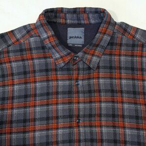 Prana Lined Frannel Button Up Long Sleeve Large